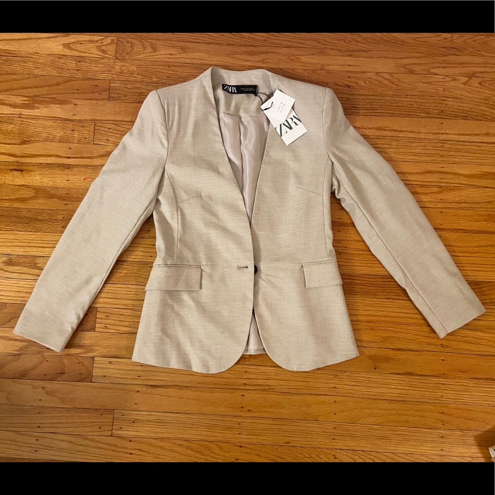 Zara Tailored Linen  Blazer - Picture 8 of 8